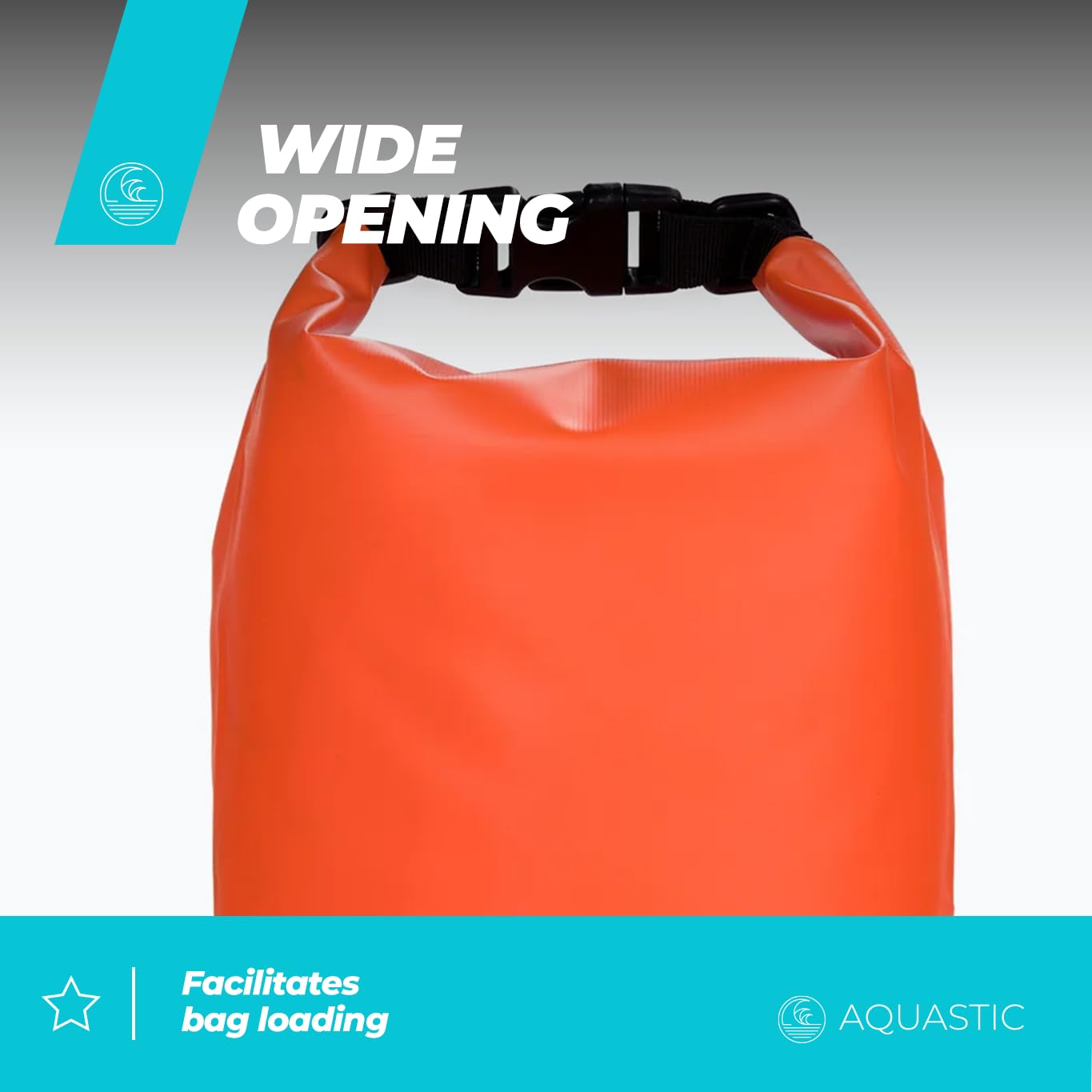 AQUASTIC sac étanche 10 L orange PVC 500D visible