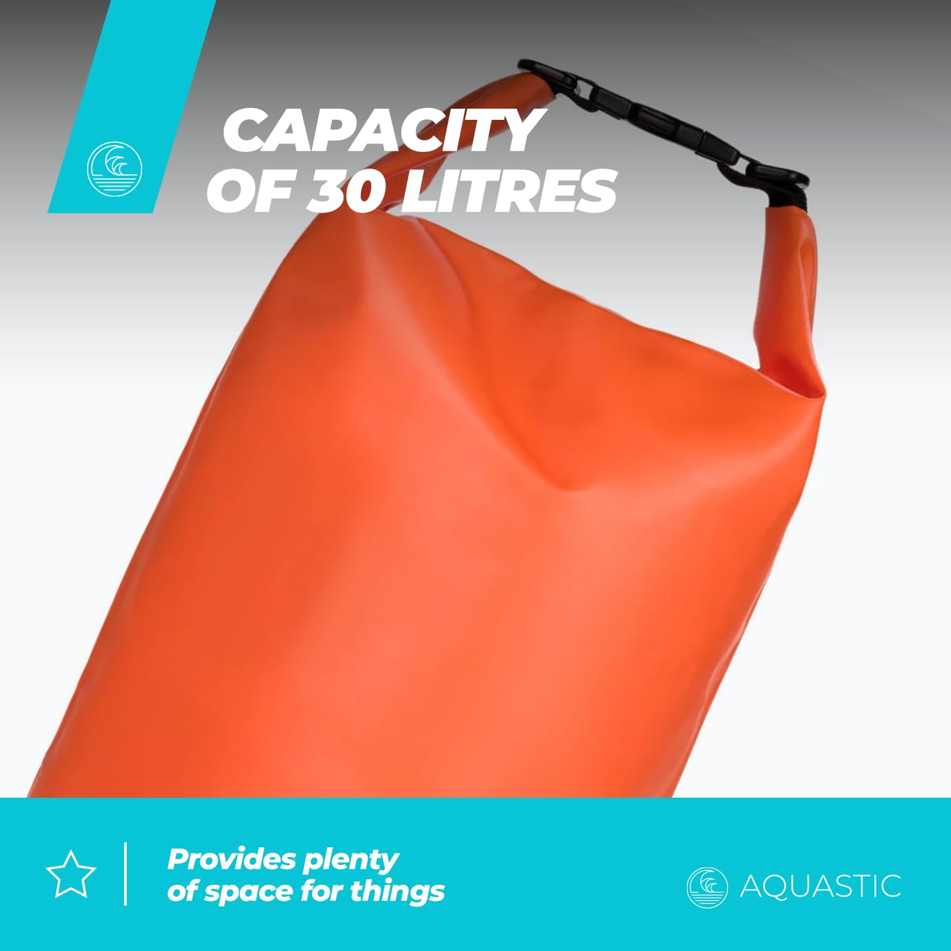 AQUASTIC HT-2225-4 sac étanche 30 L orange PVC 500D