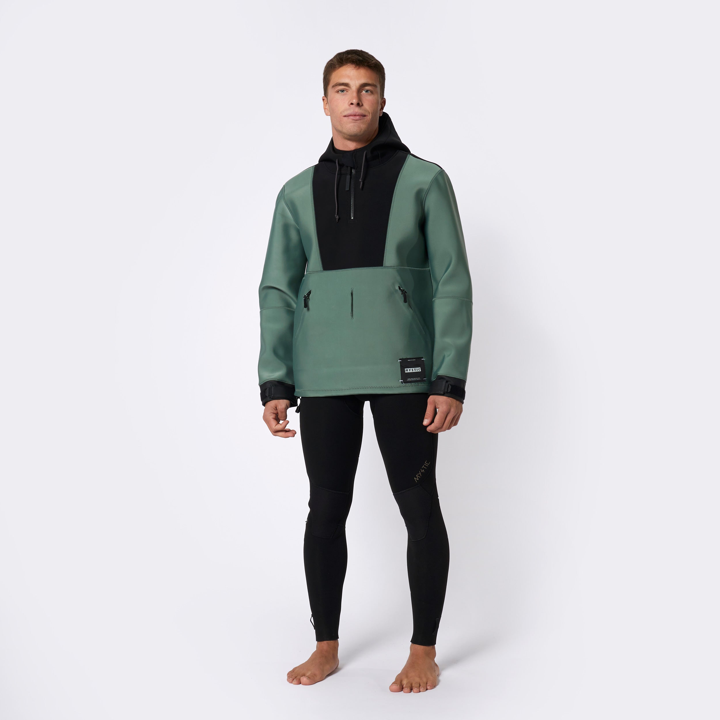 Mystic Fulmar Hoodie 3/2mm top néoprène noir