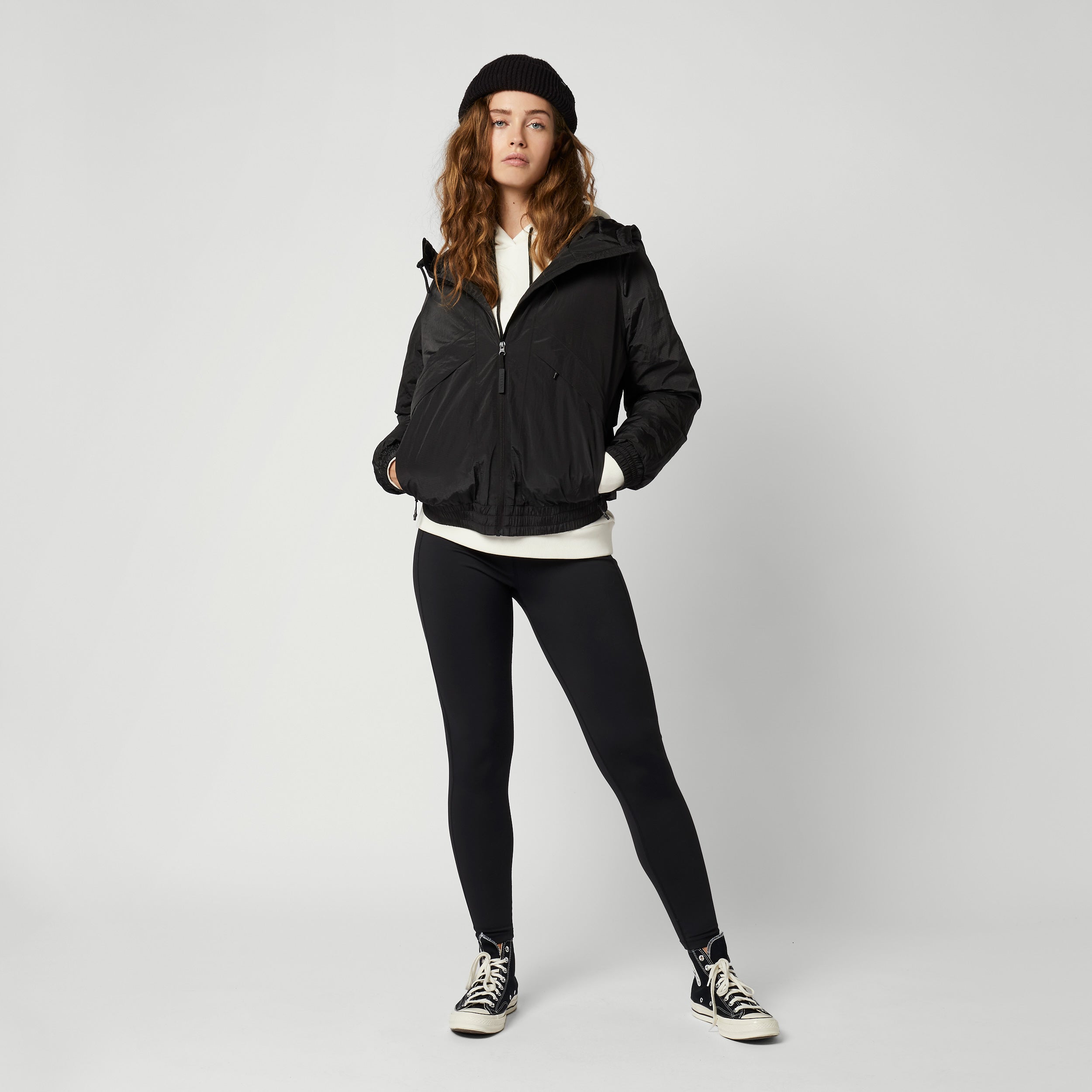 Mystic Hooded Bomber veste femme noire 5K