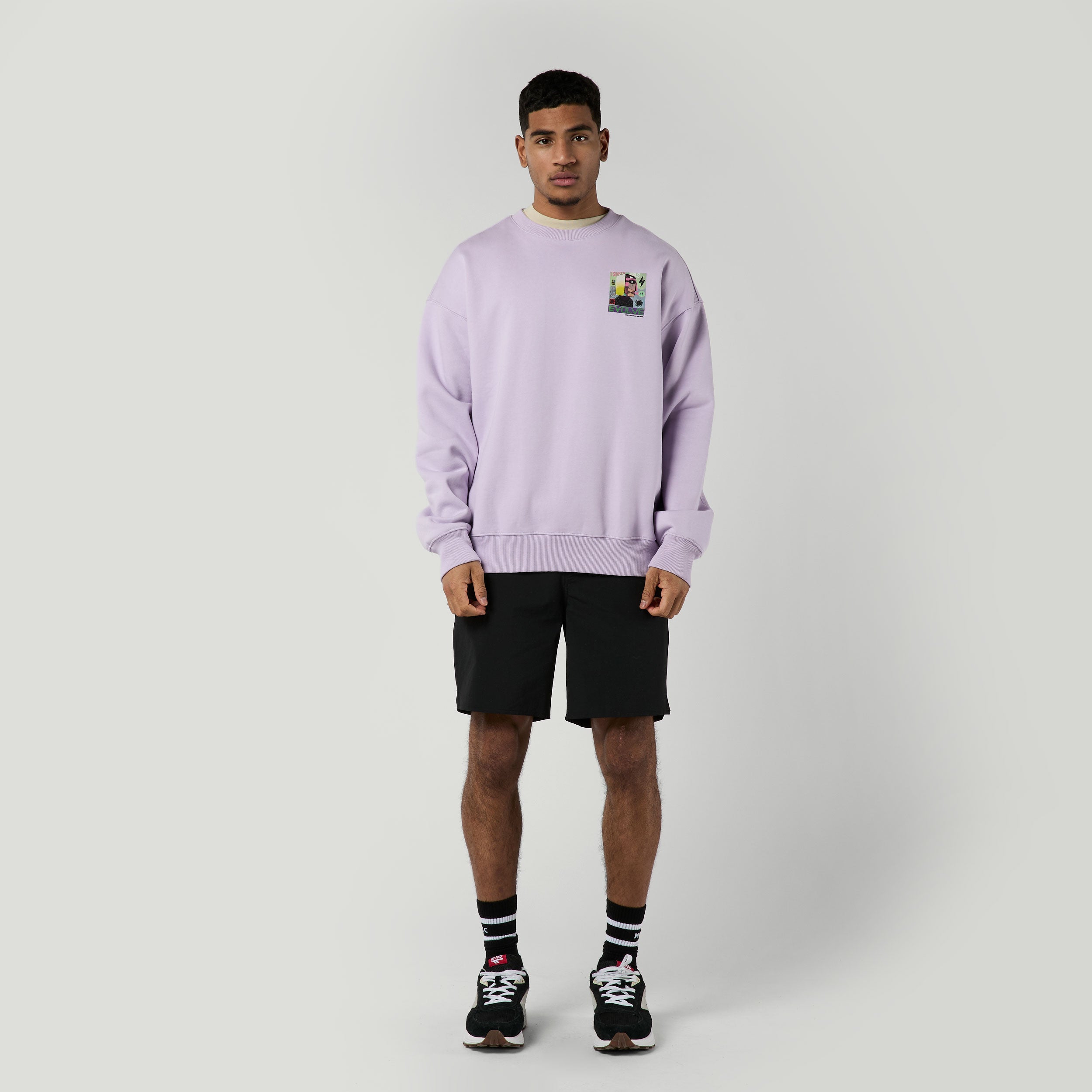 Mystic Groove Crew Sweat coton lilas M
