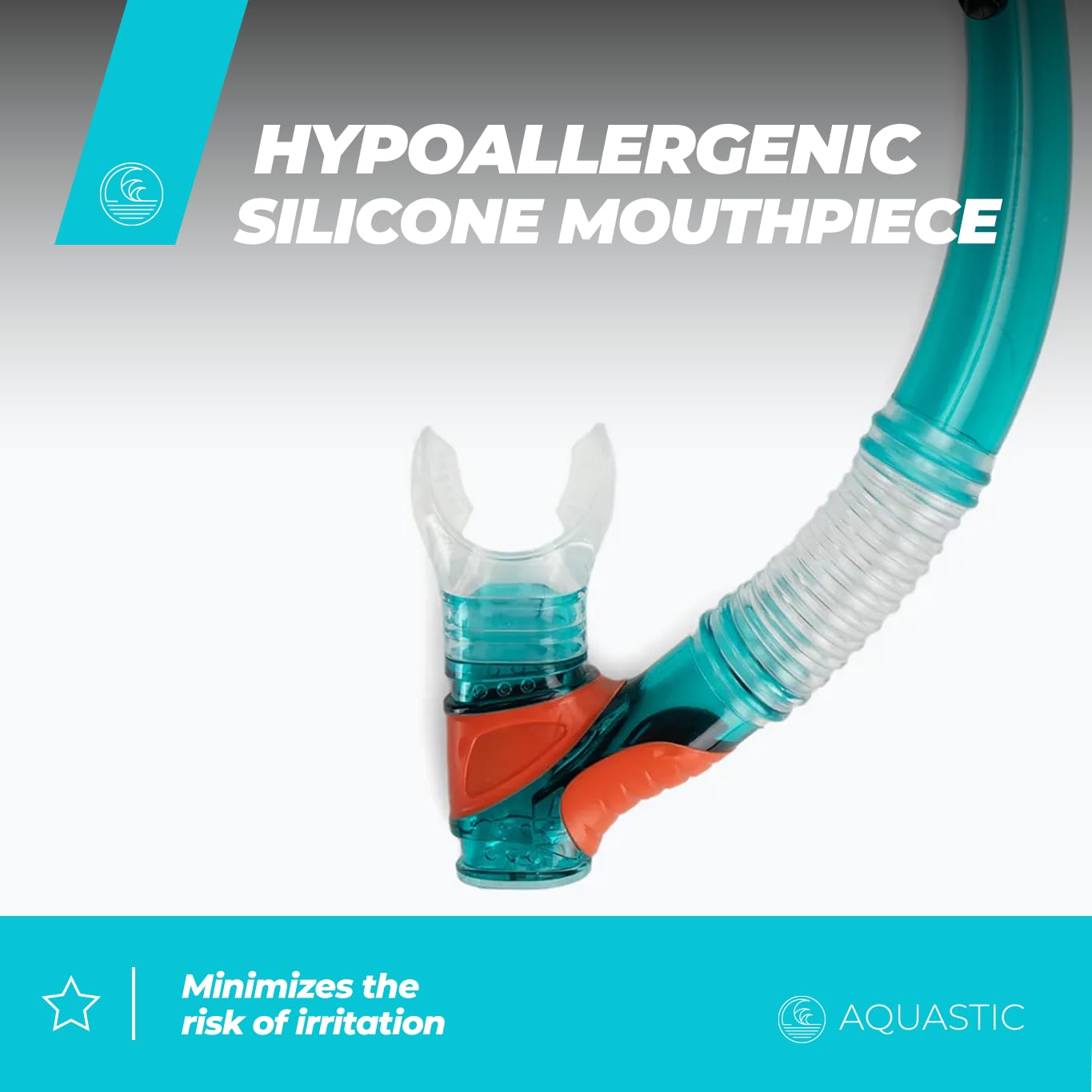AQUASTIC Jetty masque snorkeling adulte bleu verre trempé