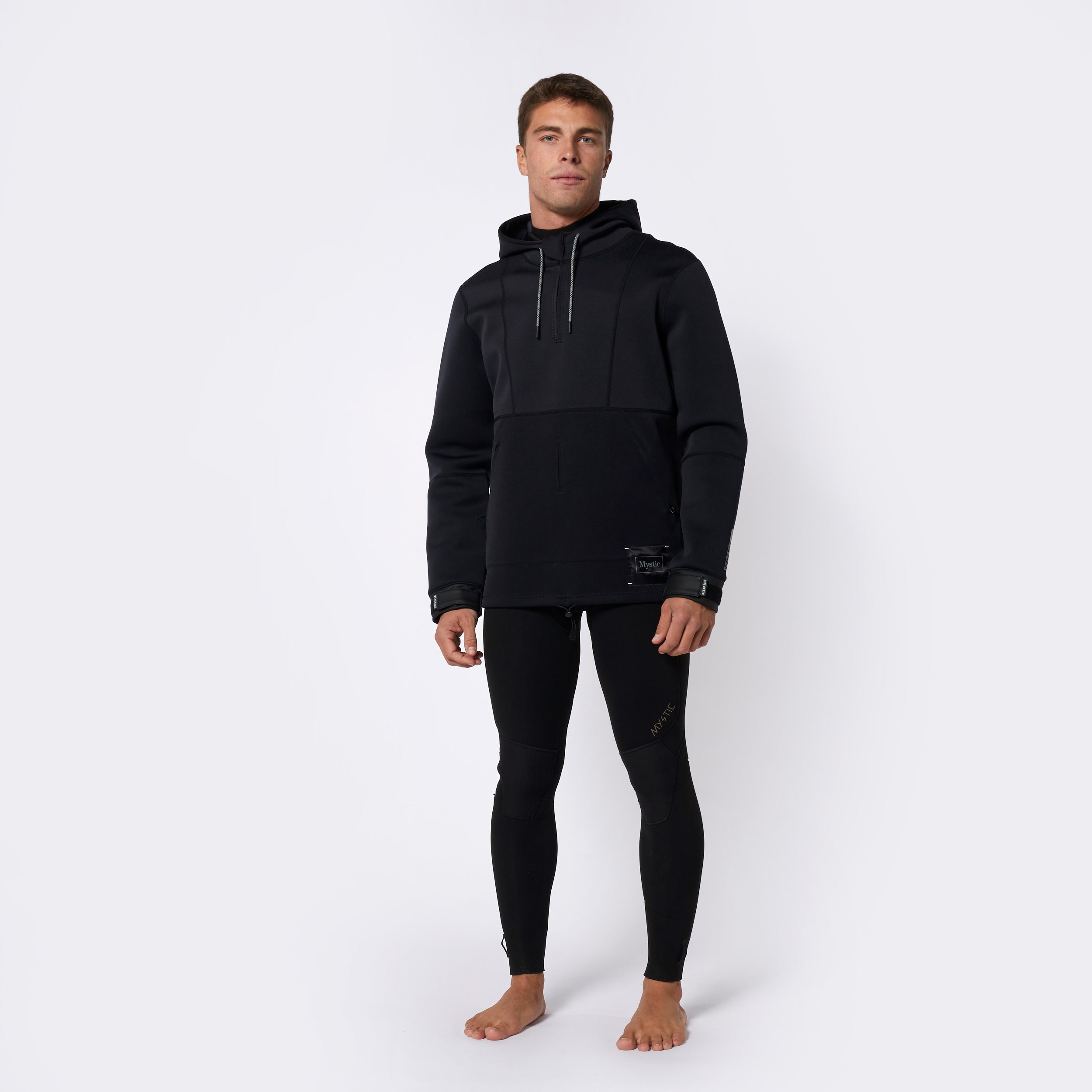 Mystic Fulmar Hoodie 3/2mm top néoprène noir