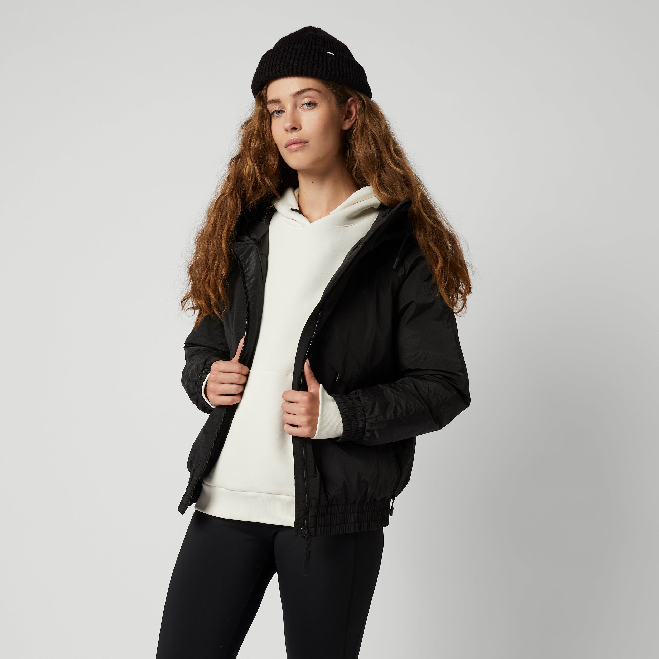 Mystic Hooded Bomber veste femme noire 5K