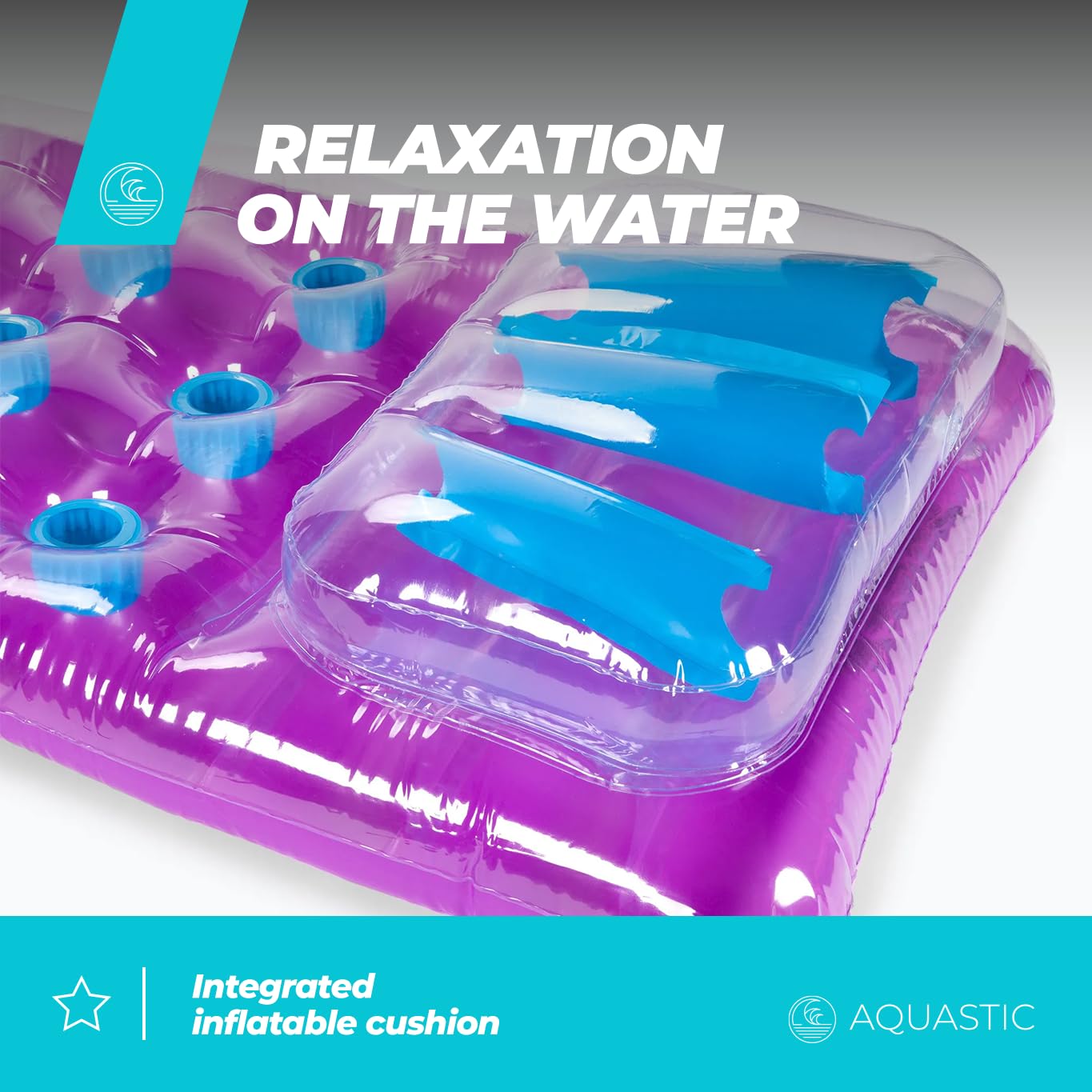 AQUASTIC ASM-188V matelas gonflable 188x71 cm violet