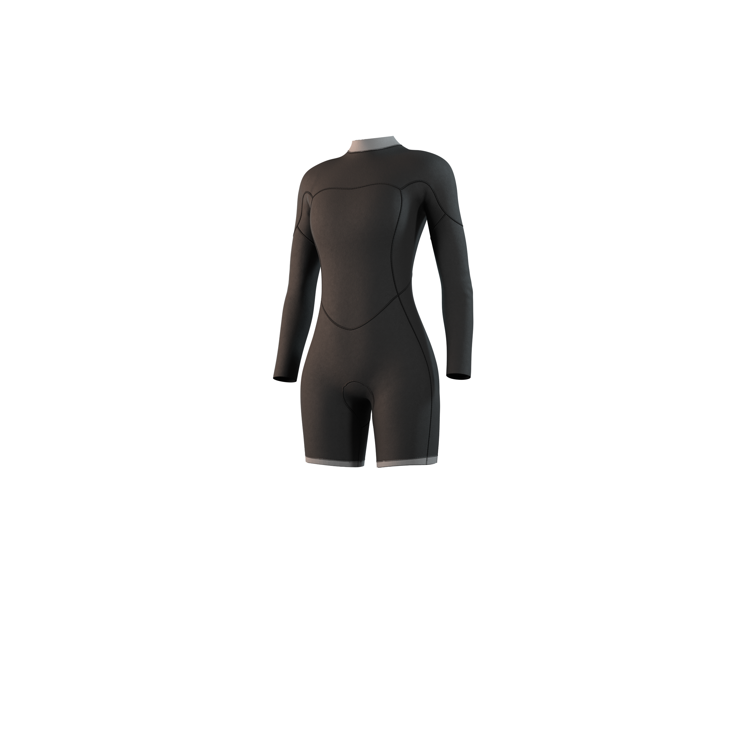 Mystic Brand Longarm Shorty 3/2mm Bzip combinaison femme noir