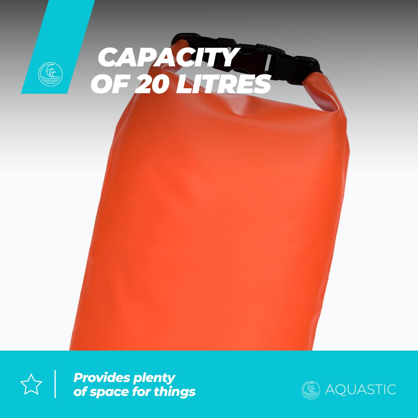 AQUASTIC HT-2225-2 sac étanche 20L orange PVC 500D
