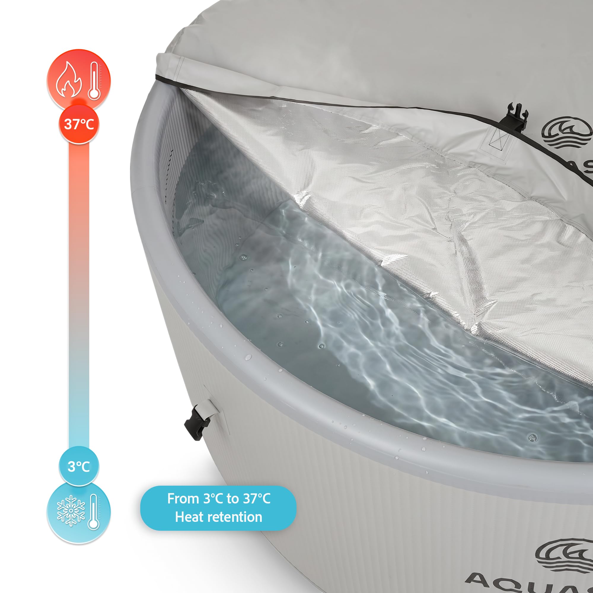AQUASTIC ONSEN bain de glace gonflable 700 L 150x50 cm Drop Stitch
