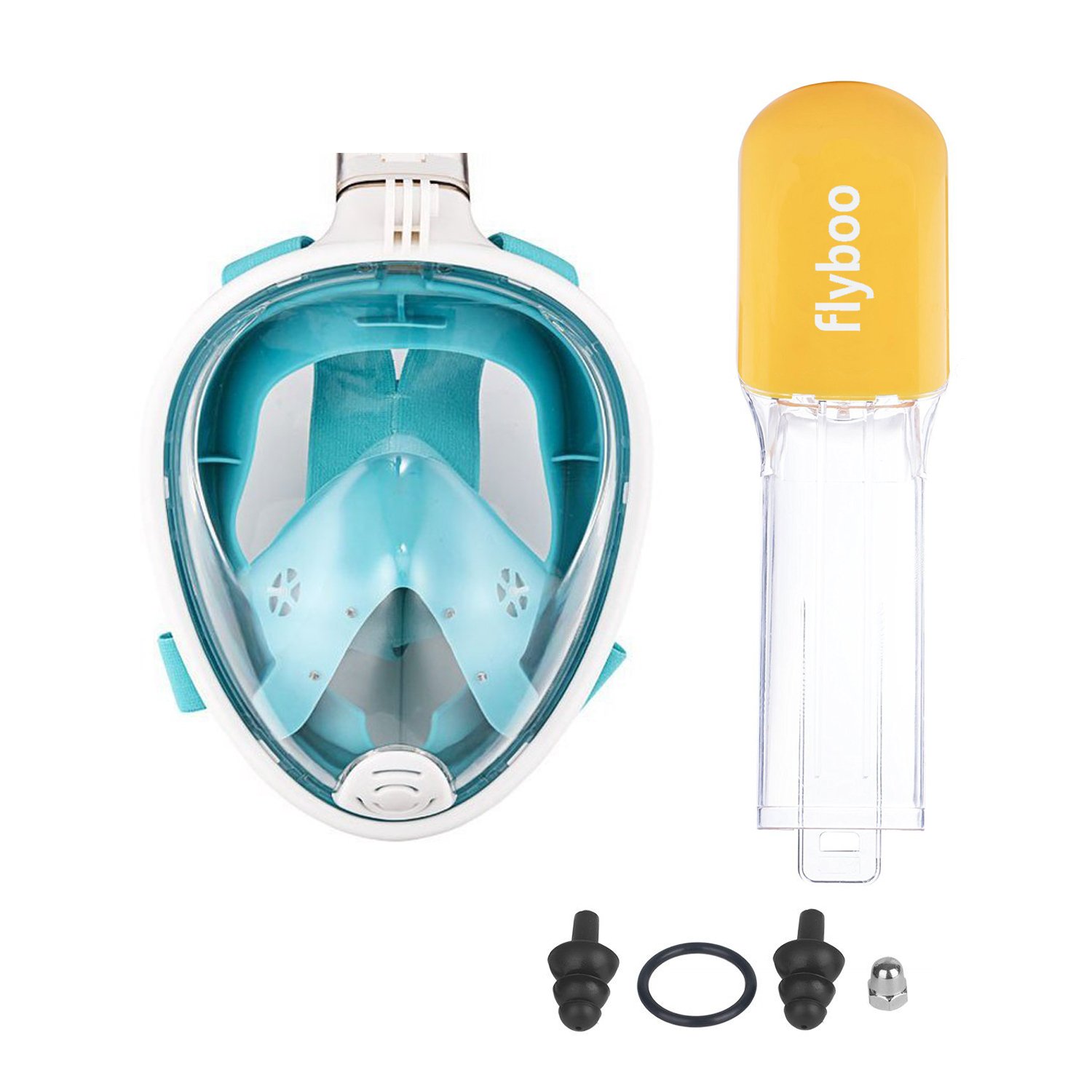 FLYBOO 180° View masque plongée intégral support caméra