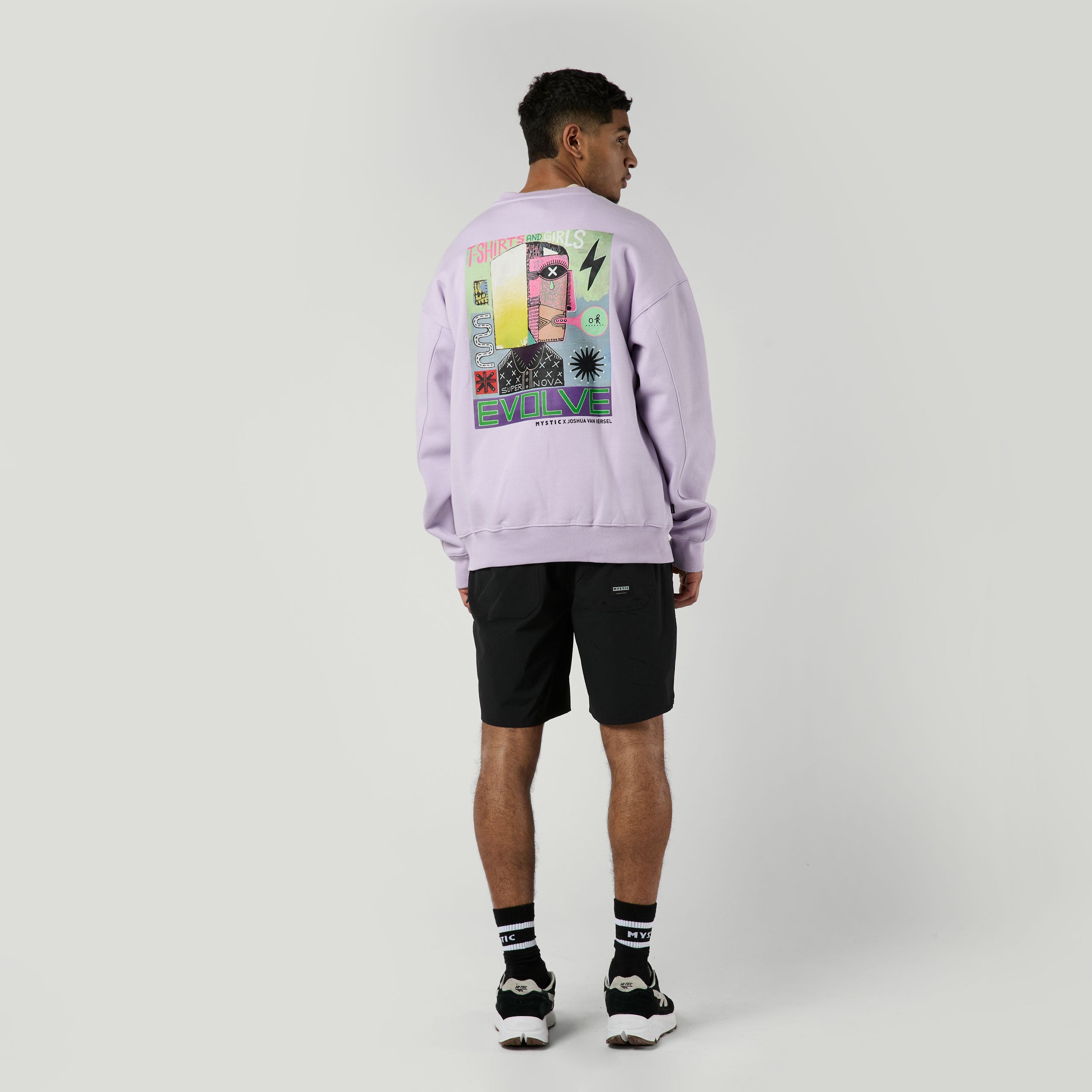 Mystic Groove Crew Sweat coton lilas M