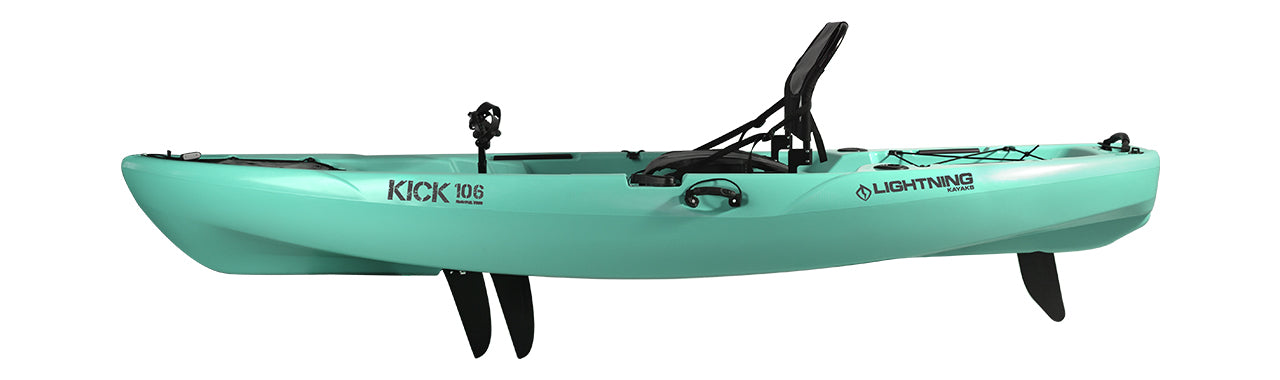 Lightning Kick 106 kayak à pédales Freedom Drive stable