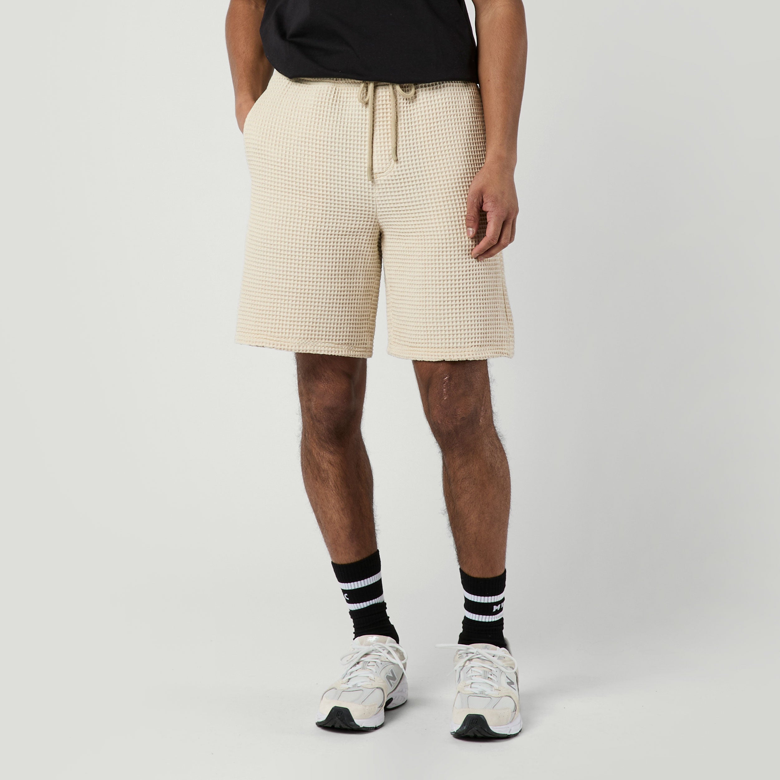 Mystic Scout Short short homme coton gaufré Sand