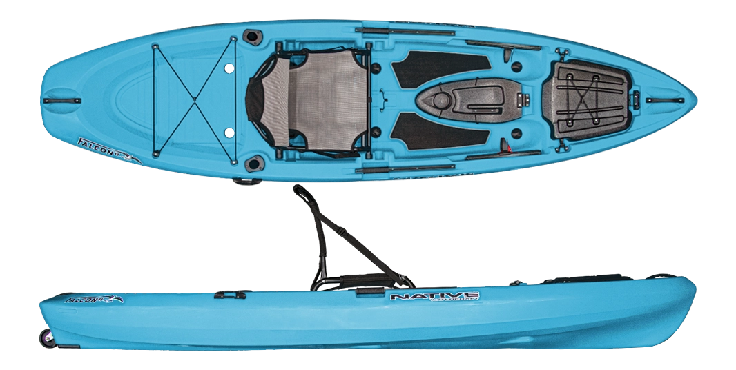 Native Watercraft Falcon 11 kayak pêche gris stable