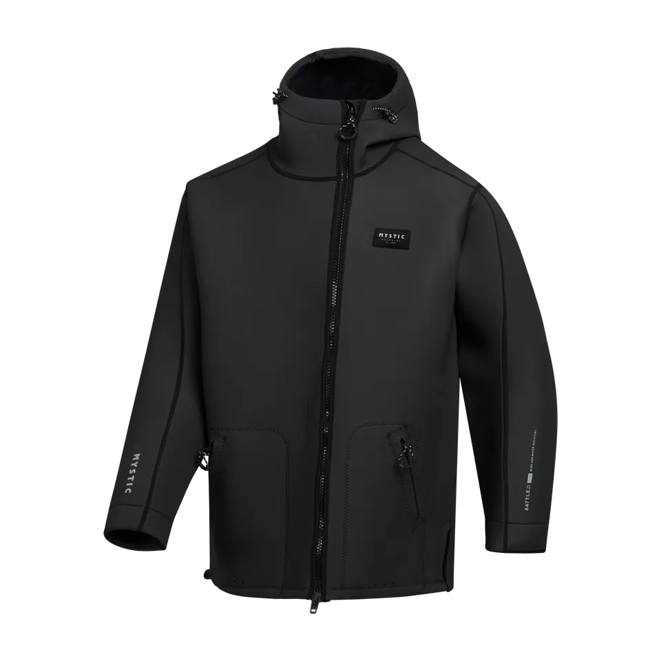 Mystic Battle 3/2mm veste néoprène homme noir coupe-vent