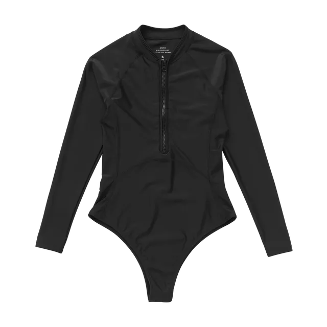 Mystic Jayde L/S Maillot Surf 1 Pièce Femme Noir UPF50