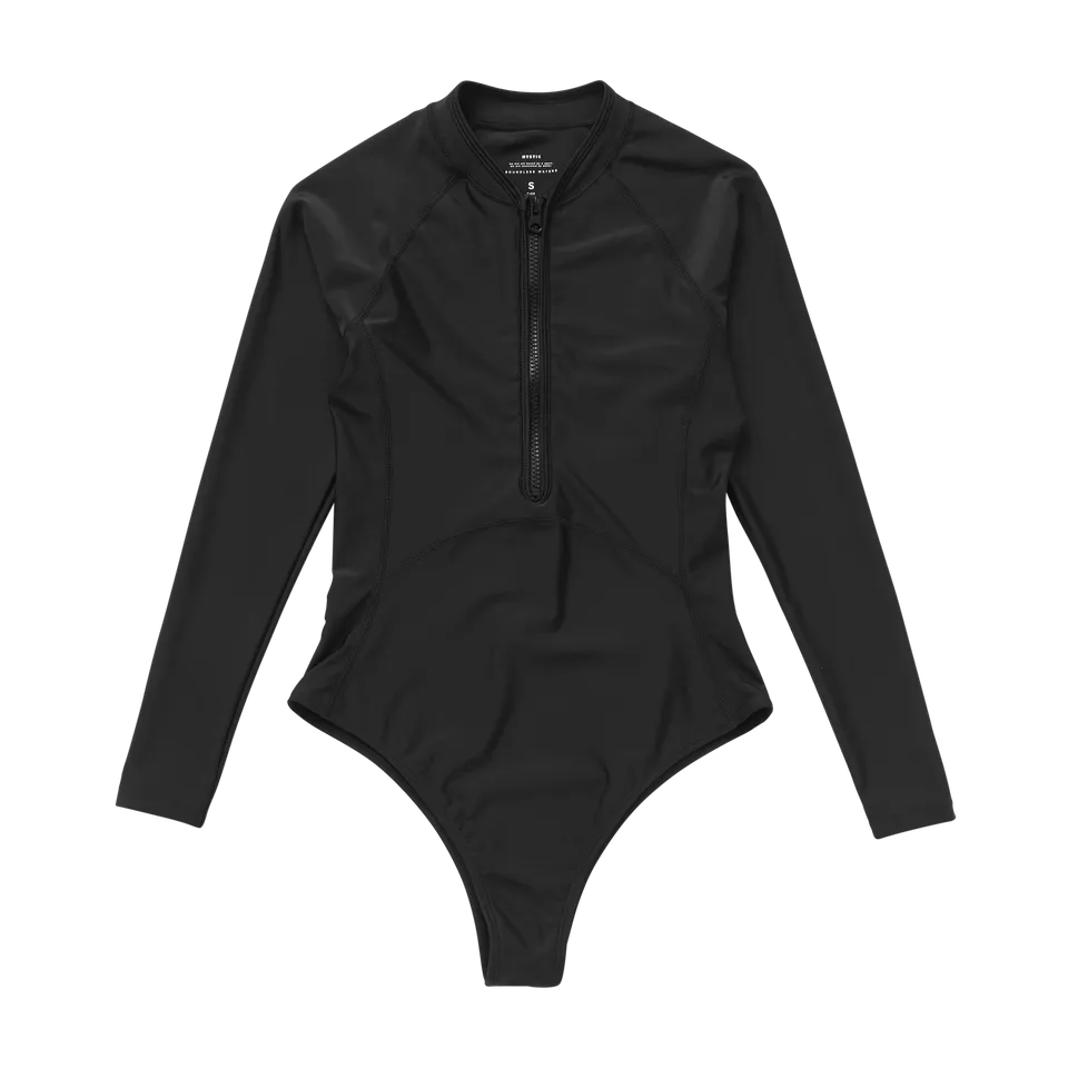Mystic Jayde L/S Maillot Surf 1 Pièce Femme Noir UPF50