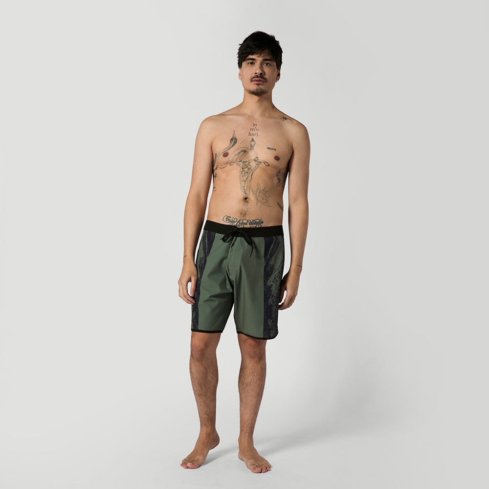 Mystic Warped boardshort homme Olive Green