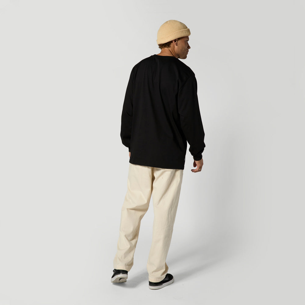 Mystic Heartsease L/S t-shirt noir coton