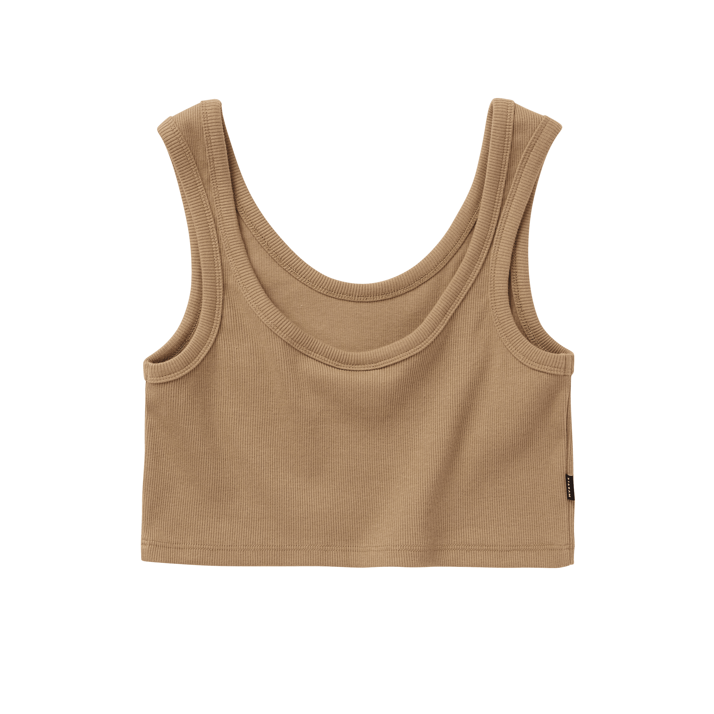 Mystic Glow Crop Tank débardeur femme marron côtelé