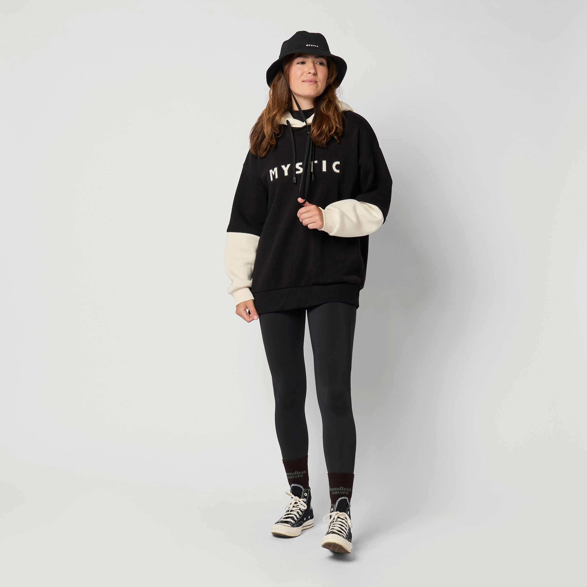 Mystic Overseas Hoodie Sweat sweat femme noir oversize